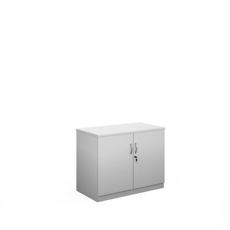 Deluxe double door office cupboard 800mm high with 1 shelf Wooden Storage Dams