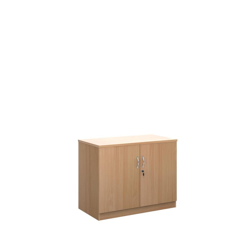 Deluxe double door office cupboard 800mm high with 1 shelf Wooden Storage Dams