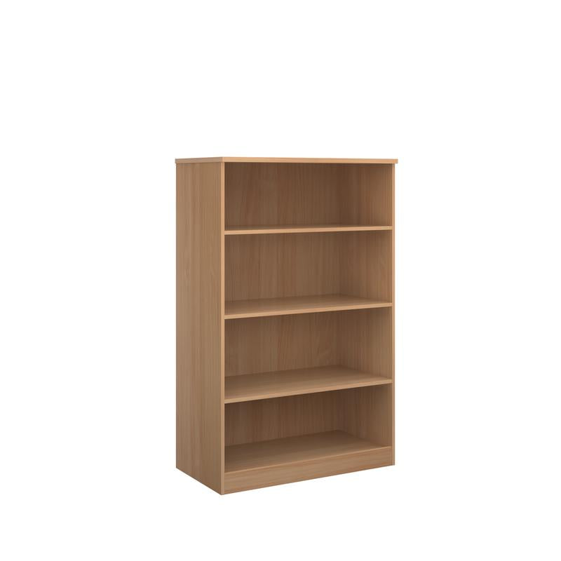 Deluxe Office bookcase 1600mm high with 3 shelves Wooden Storage Dams
