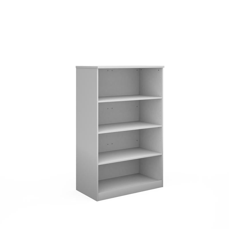Deluxe Office bookcase 1600mm high with 3 shelves Wooden Storage Dams
