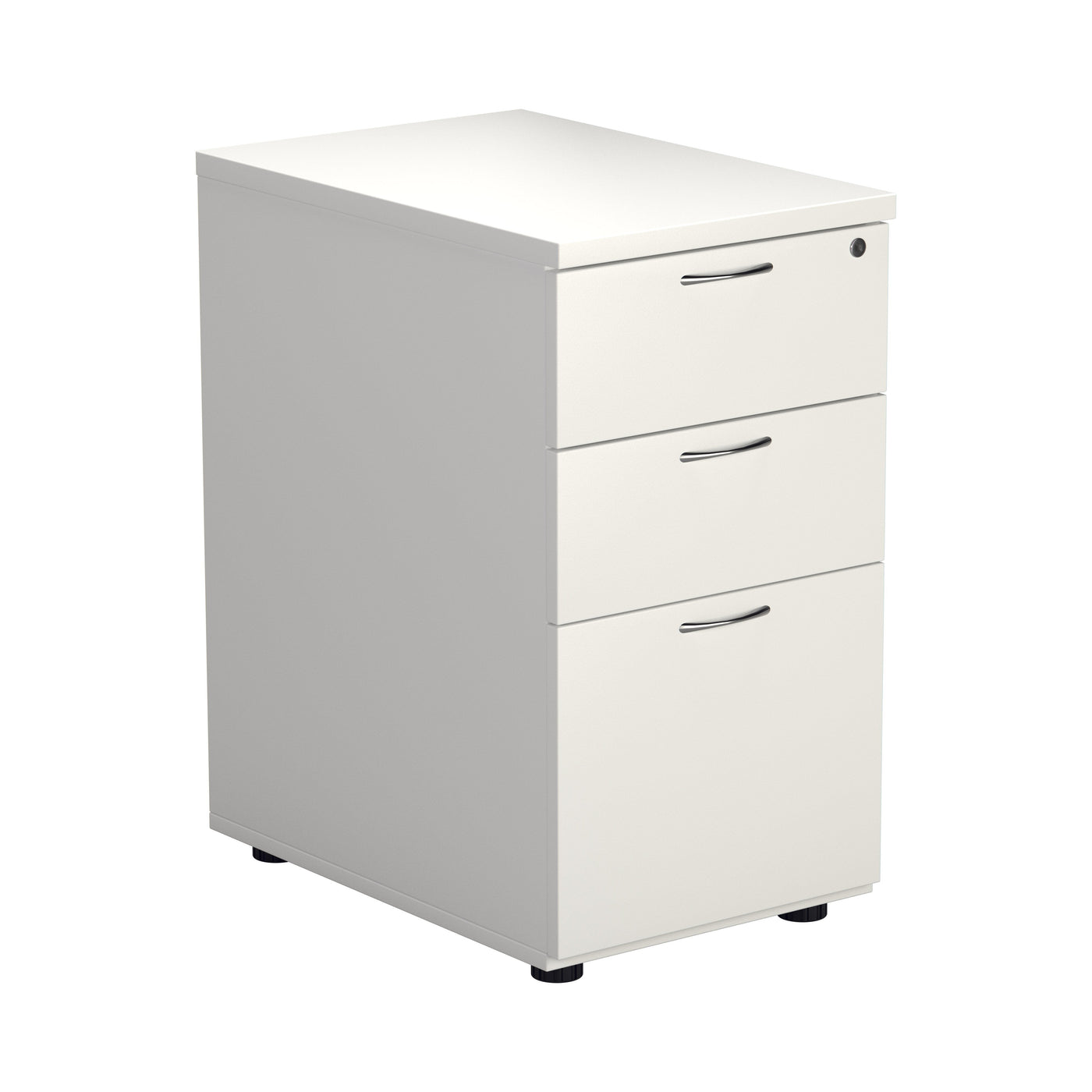 Desk High 3 Drawer Pedestal - 600mm Deep PEDESTALS TC Group White