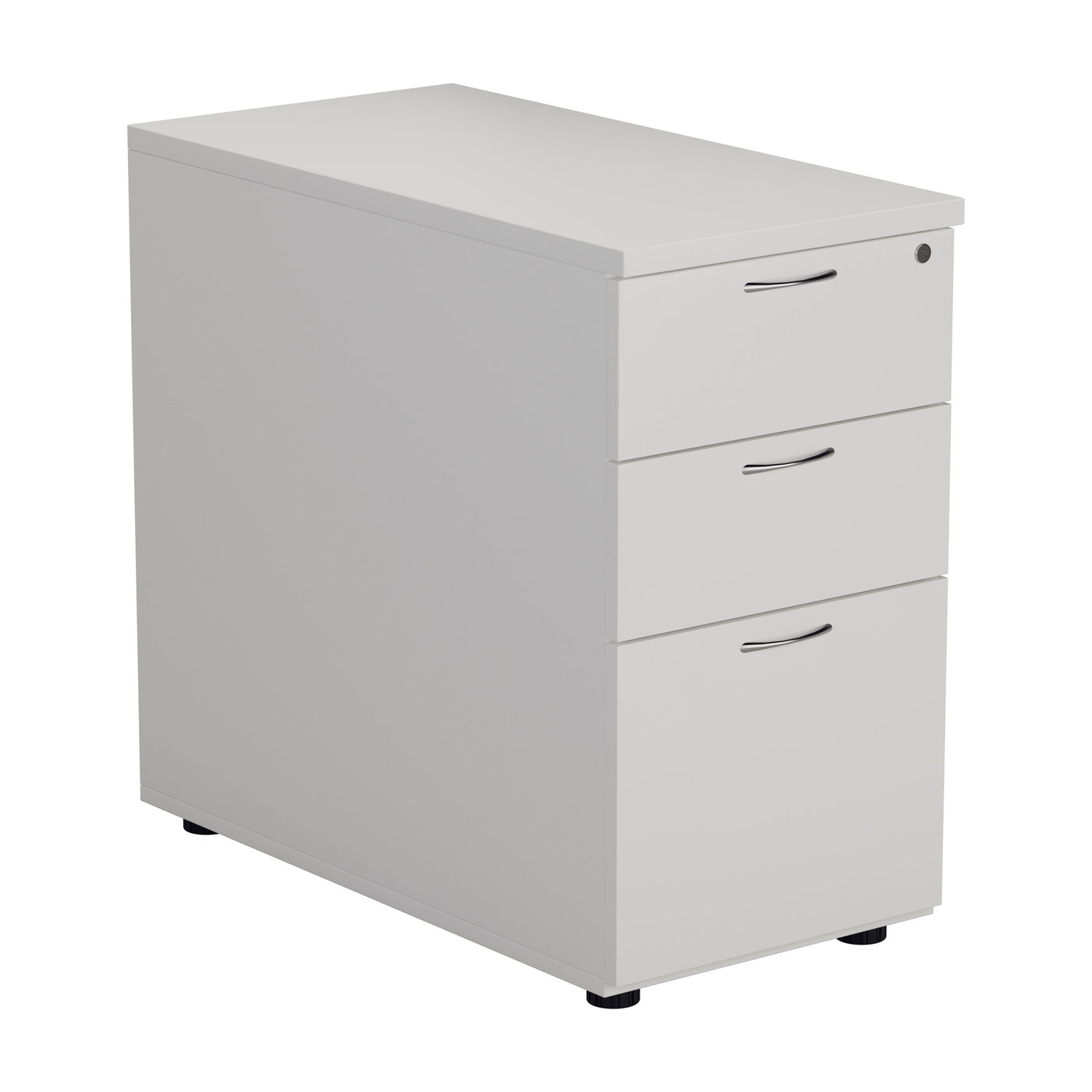 Desk High 3 Drawer Pedestal - 800mm Deep PEDESTALS TC Group White
