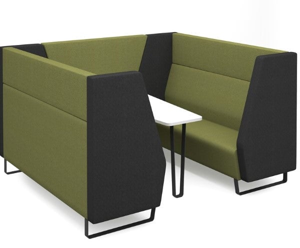 Encore Six Person Meeting Pod SOFT SEATING Social Spaces Metal Feet