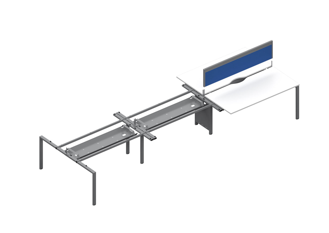 Express 10 person bench desk 6000mm x 1600mm - Next Day Delivery BENCH TC Group