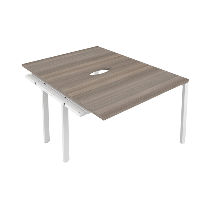 Express 2 Person Bench Extension 1200mm x 1600mm BENCH TC Group White Grey Oak With Gap