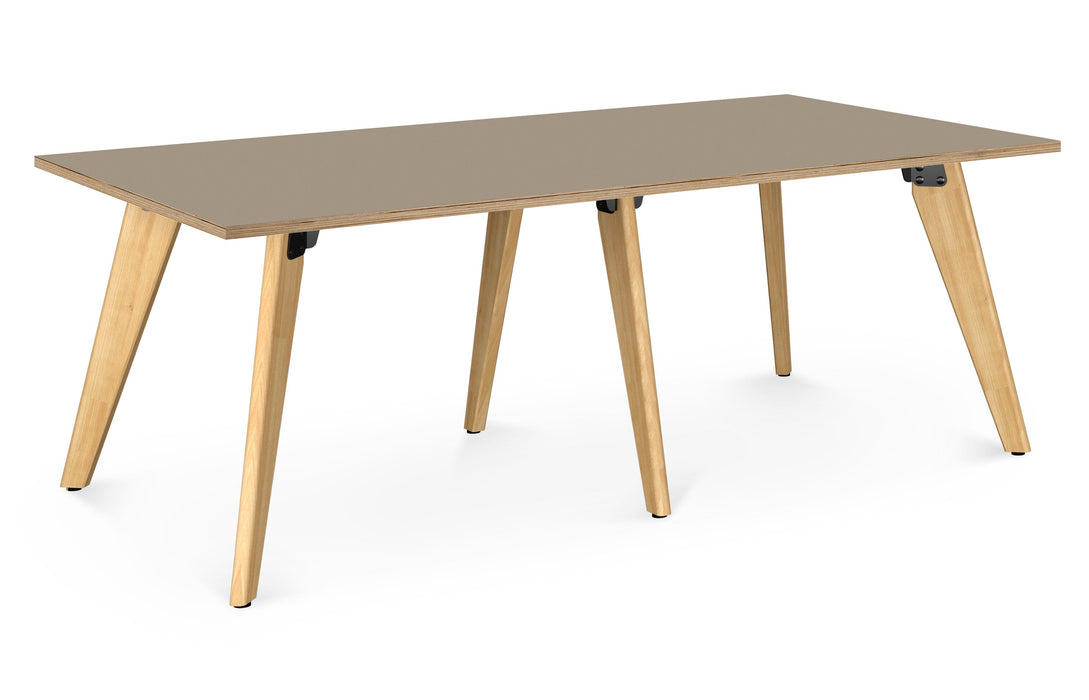 Hub Meeting Tables BENCH DESKS Workstories 2600mm x 1600mm Stone Grey/Ply 