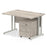 Impulse 1200mm Cantilever Straight Desk With Mobile Pedestal Workstations Dynamic Office Solutions Grey Oak 3 Drawer White