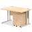 Impulse 1200mm Cantilever Straight Desk With Mobile Pedestal Workstations Dynamic Office Solutions Maple 2 Drawer Silver