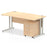 Impulse 1200mm Cantilever Straight Desk With Mobile Pedestal Workstations Dynamic Office Solutions Maple 3 Drawer Silver