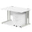 Impulse 1200mm Cantilever Straight Desk With Mobile Pedestal Workstations Dynamic Office Solutions White 2 Drawer Silver