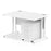 Impulse 1200mm Cantilever Straight Desk With Mobile Pedestal Workstations Dynamic Office Solutions White 3 Drawer White