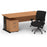 Impulse 1800mm Cantilever Straight Desk With Mobile Pedestal and Chiro Medium Back Black Operator Chair Impulse Bundles Dynamic Office Solutions Oak Black 2