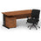 Impulse 1800mm Cantilever Straight Desk With Mobile Pedestal and Chiro Medium Back Black Operator Chair Impulse Bundles Dynamic Office Solutions Walnut Black 2
