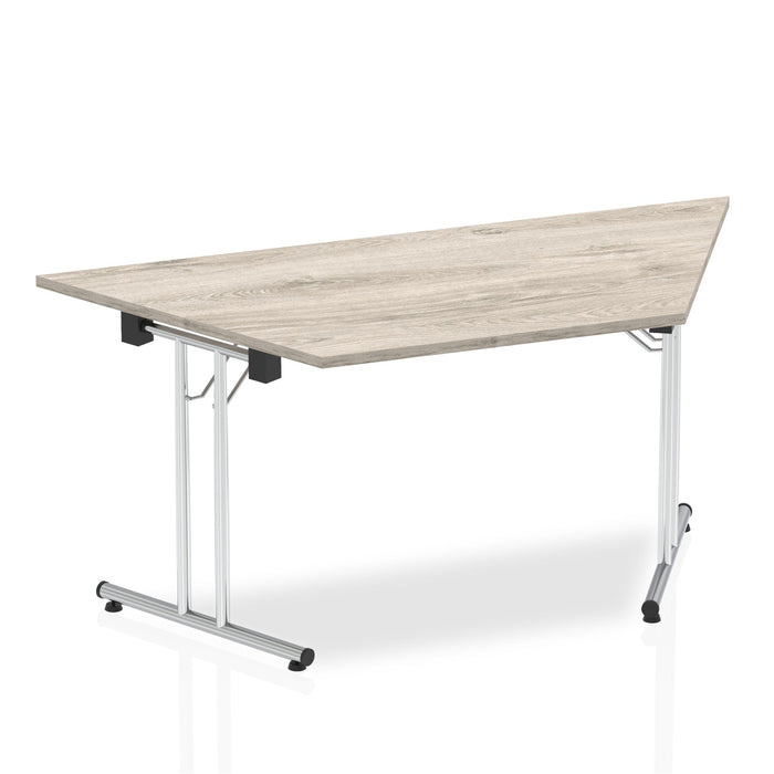 Impulse Folding Trapezium Table Folding Tables Dynamic Office Solutions Grey Oak 1600 