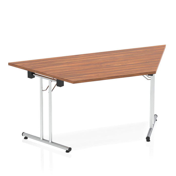 Impulse Folding Trapezium Table Folding Tables Dynamic Office Solutions Walnut 1600 