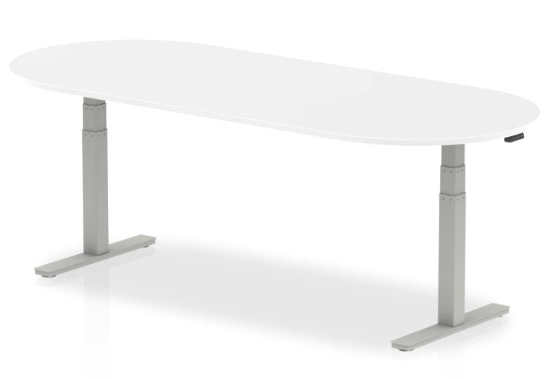 Impulse Height Adjustable Boardroom Table Boardroom and Conference Tables Dynamic Office Solutions White 1800x1000 Silver