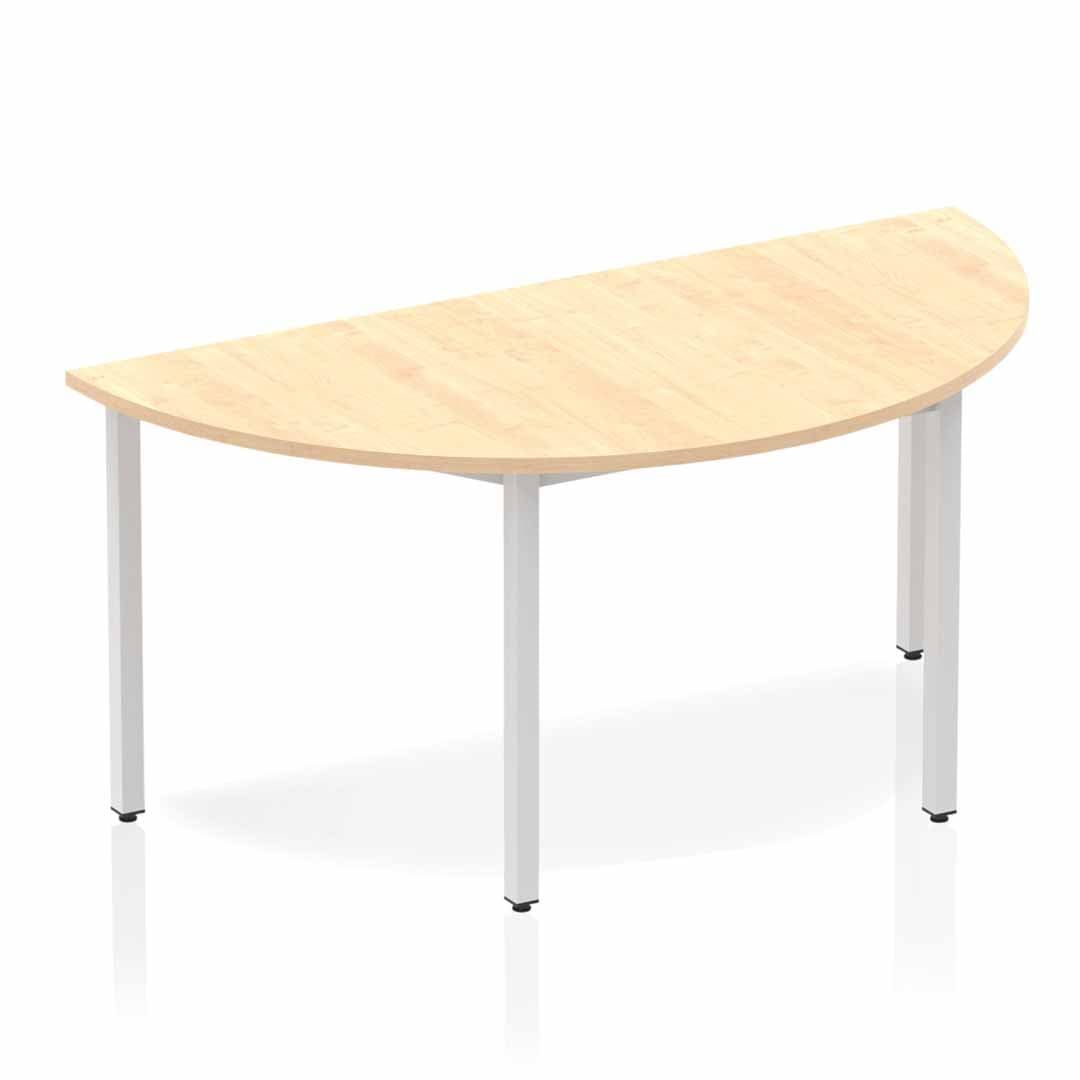 Impulse Semi-Circle Table Box Frame Leg Shaped Tables Dynamic Office Solutions Maple 1600