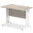 Impulse Slimline Desk Cable Managed Leg - Grey Oak Desks Dynamic Office Solutions Grey Oak White 1000mm x 600mm