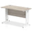 Impulse Slimline Desk Cable Managed Leg - Grey Oak Desks Dynamic Office Solutions Grey Oak White 1200mm x 600mm