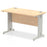 Impulse Slimline Desk Cable Managed Leg - Grey Oak Desks Dynamic Office Solutions Maple Silver 1200mm x 600mm
