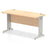 Impulse Slimline Desk Cable Managed Leg - Grey Oak Desks Dynamic Office Solutions Maple Silver 1400mm x 600mm