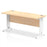 Impulse Slimline Desk Cable Managed Leg - Grey Oak Desks Dynamic Office Solutions Maple White 1600mm x 600mm