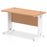 Impulse Slimline Desk Cable Managed Leg - Grey Oak Desks Dynamic Office Solutions Oak White 1200mm x 600mm