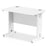 Impulse Slimline Desk Cable Managed Leg - Grey Oak Desks Dynamic Office Solutions White Silver 1000mm x 600mm