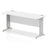 Impulse Slimline Desk Cable Managed Leg - Grey Oak Desks Dynamic Office Solutions White Silver 1600mm x 600mm