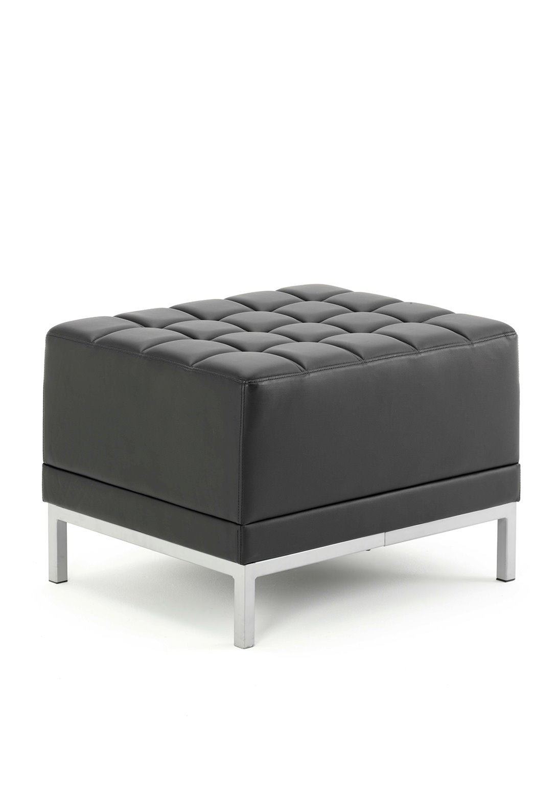 Infinity Modular Cube Chair Visitor Dynamic Office Solutions Black Soft Bonded Leather