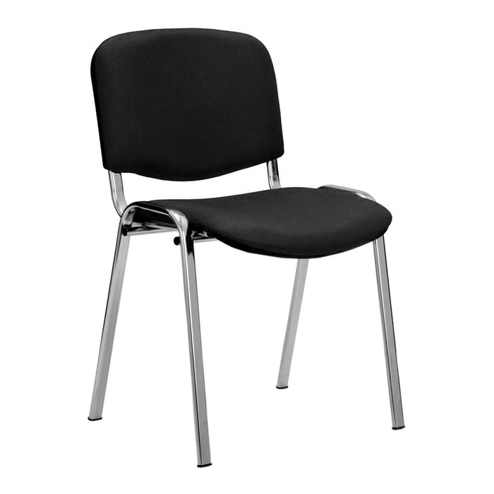 Iso Stackable Meeting Chair BREAKOUT SEATING Nautilus Designs Black Chrome 