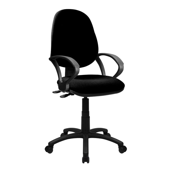 Java 200 Twin Lever Desk Chair EXECUTIVE CHAIRS Nautilus Designs Fixed Black 