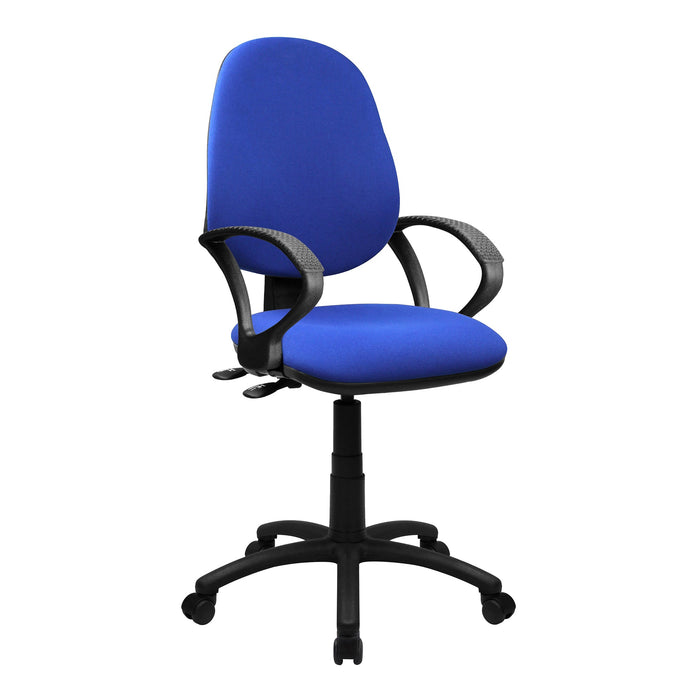 Java 200 Twin Lever Desk Chair EXECUTIVE CHAIRS Nautilus Designs Fixed Blue 