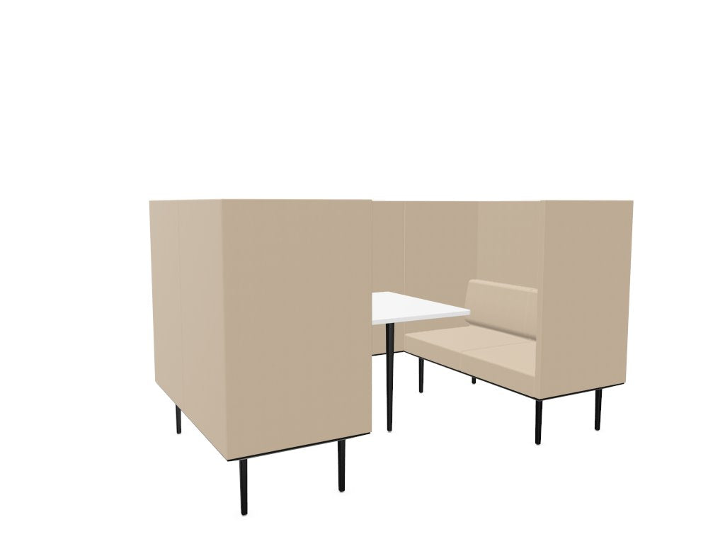 Longo 4 Person Meeting Booth Meeting Booth Actiu Black Beige