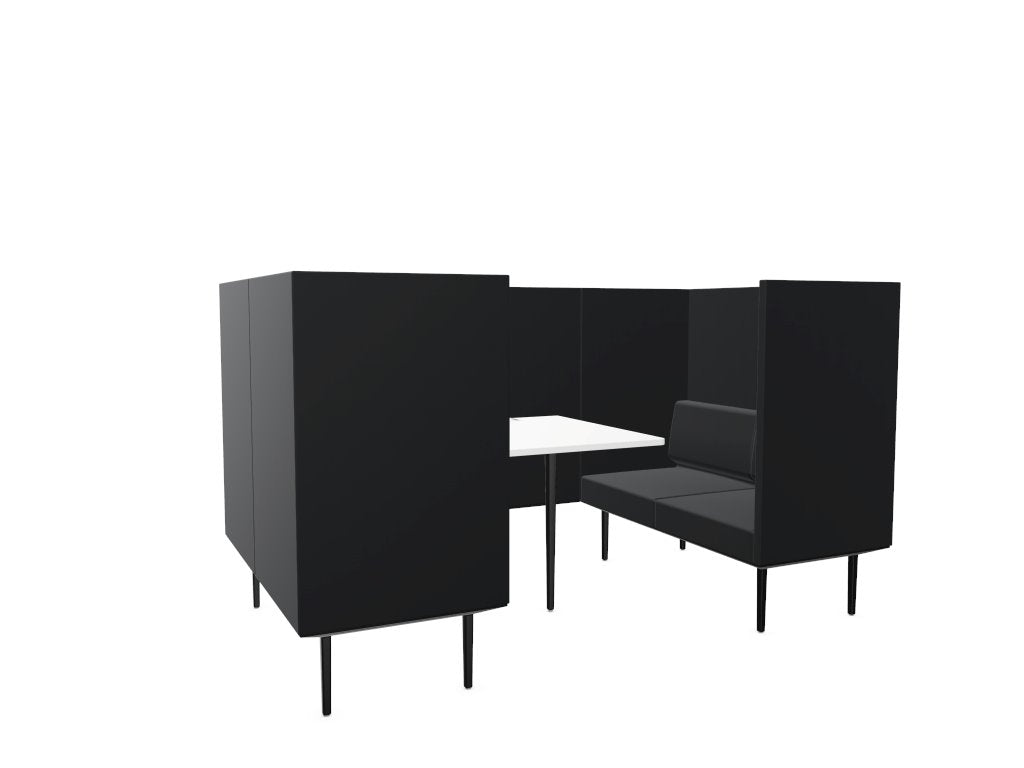 Longo 4 Person Meeting Booth Meeting Booth Actiu Black Black