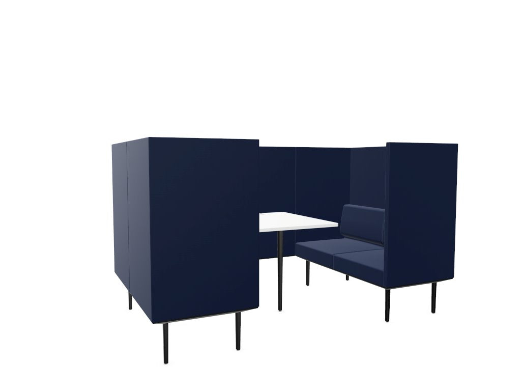 Longo 4 Person Meeting Booth Meeting Booth Actiu Black Blue