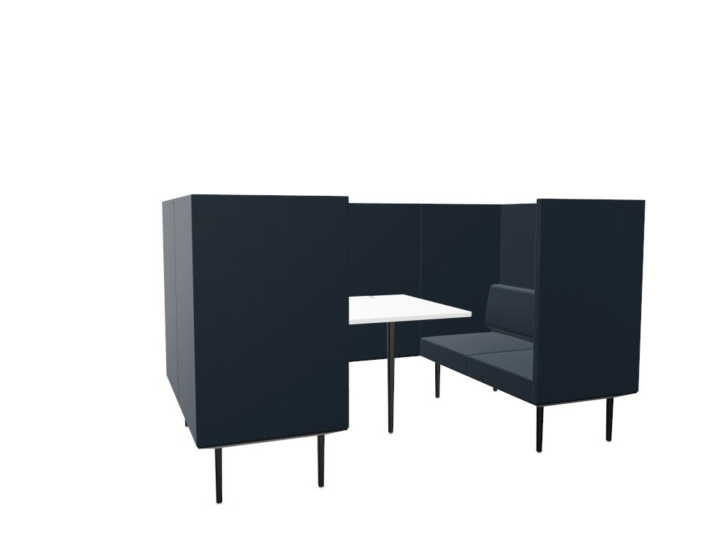 Longo 4 Person Meeting Booth Meeting Booth Actiu Black Dark Blue