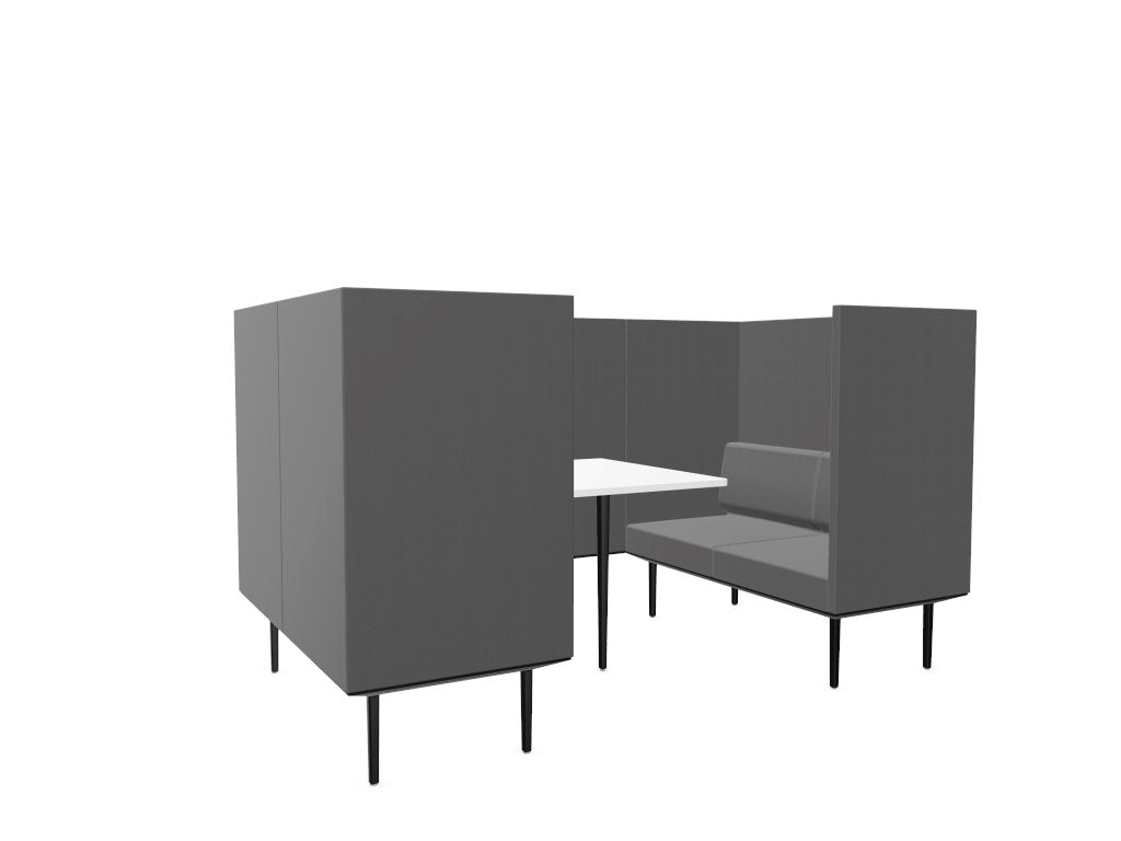 Longo 4 Person Meeting Booth Meeting Booth Actiu Black Grey