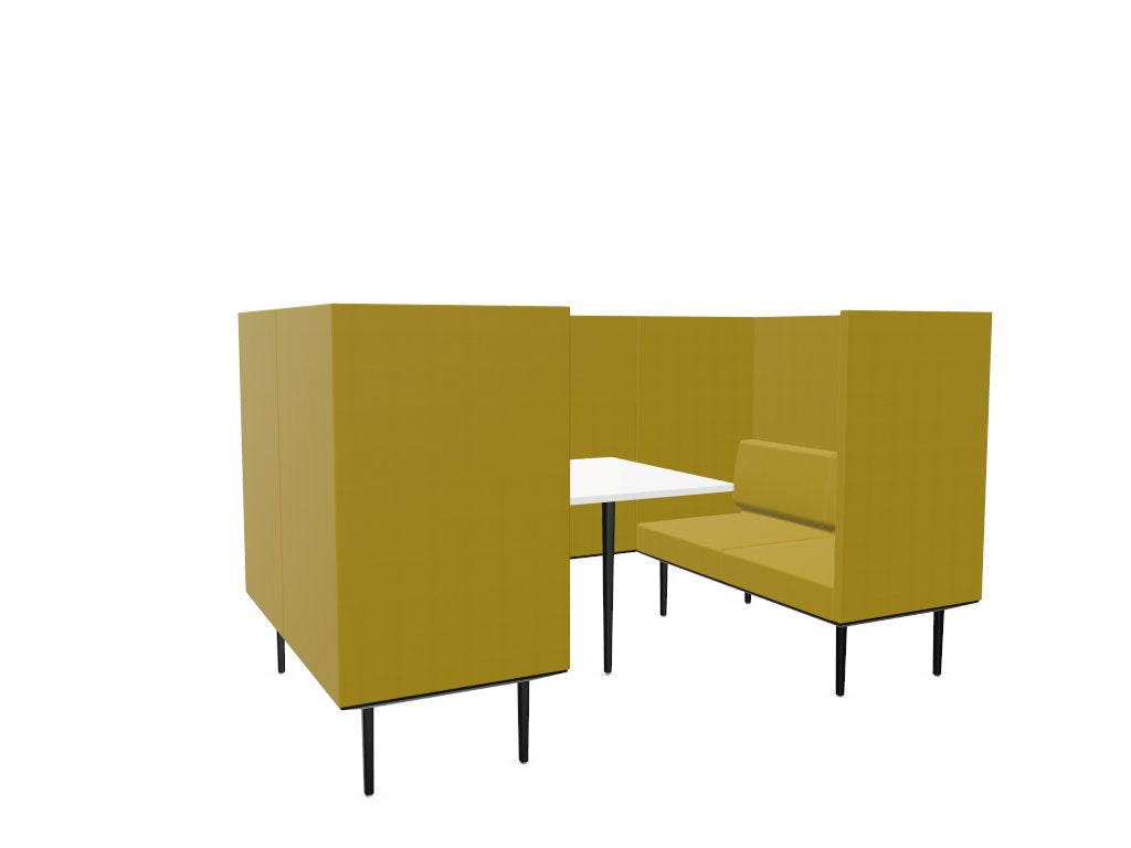 Longo 4 Person Meeting Booth Meeting Booth Actiu Black Light Green