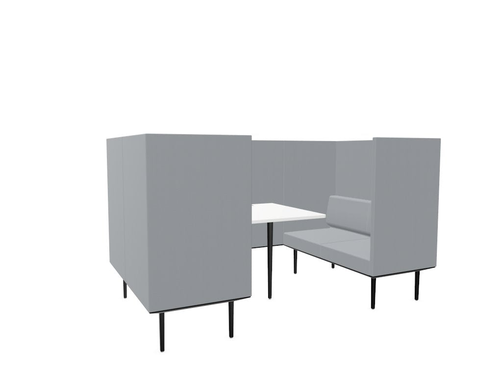 Longo 4 Person Meeting Booth Meeting Booth Actiu Black Light Grey