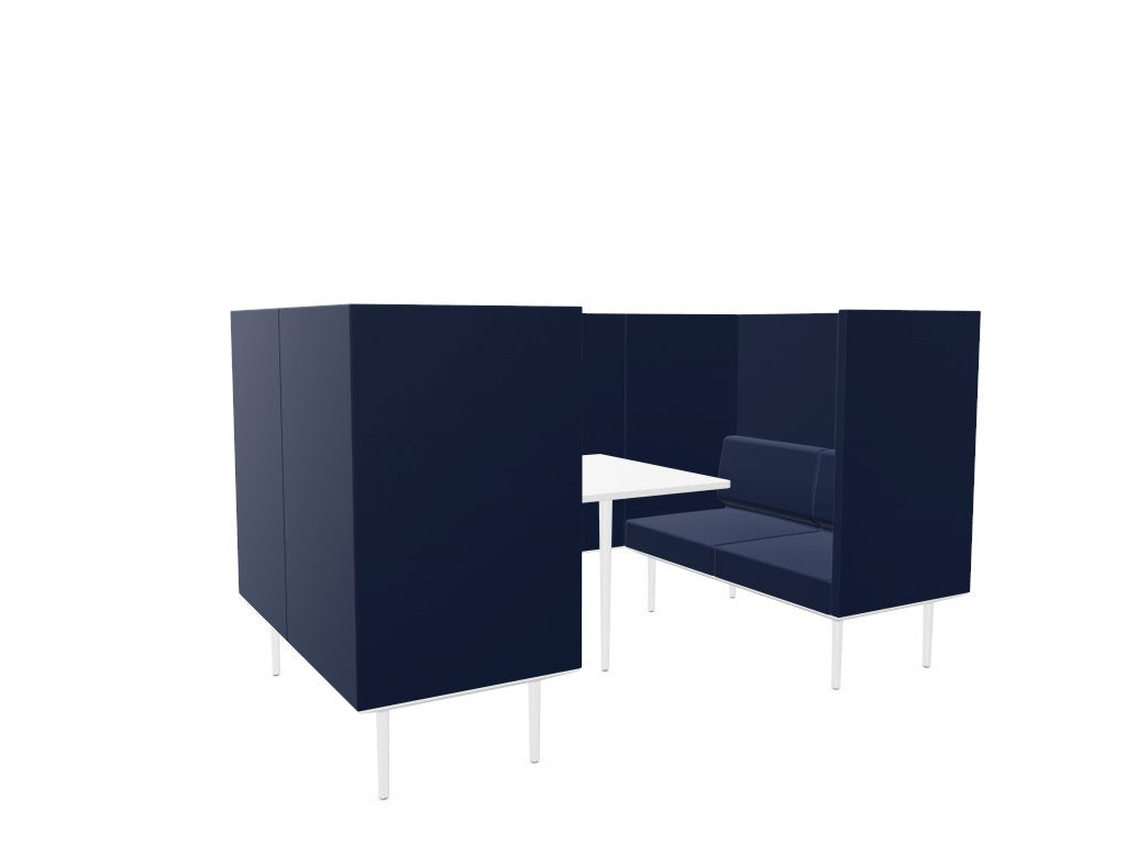 Longo 4 Person Meeting Booth Meeting Booth Actiu White Blue