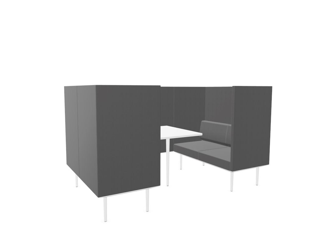 Longo 4 Person Meeting Booth Meeting Booth Actiu White Grey