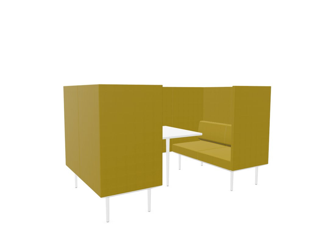 Longo 4 Person Meeting Booth Meeting Booth Actiu White Light Green