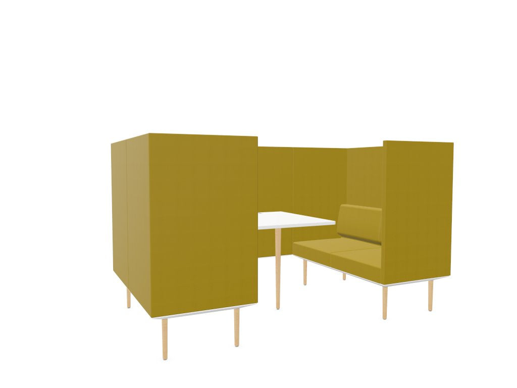 Longo 4 Person Meeting Booth Meeting Booth Actiu Wood Light Green