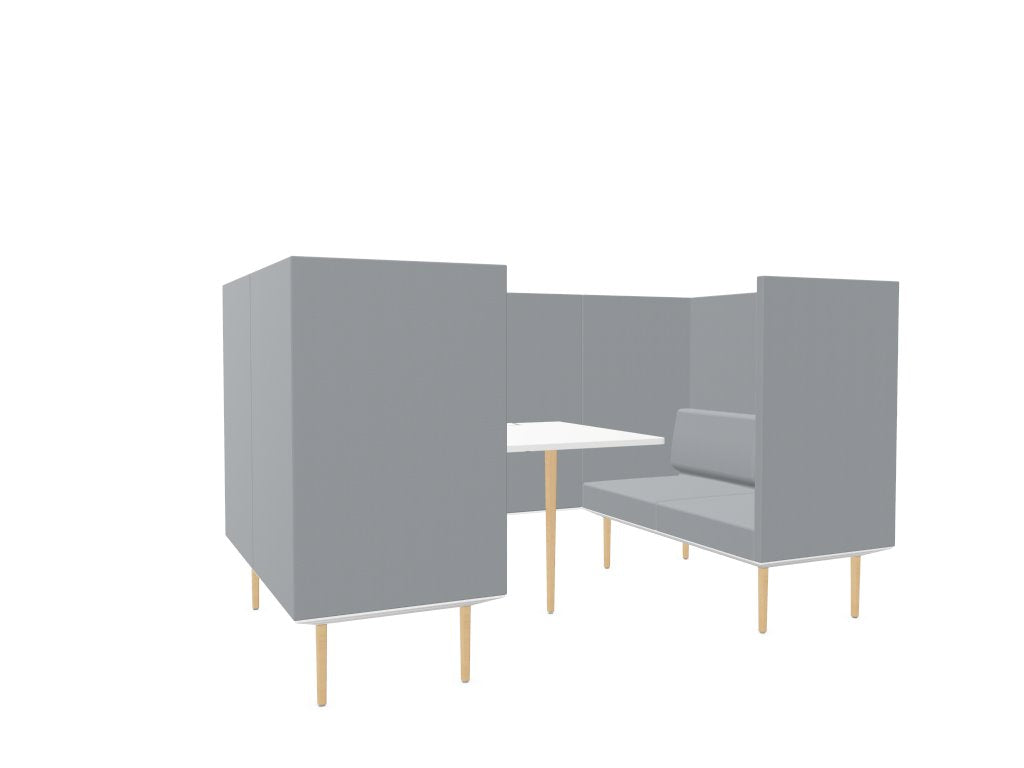 Longo 4 Person Meeting Booth Meeting Booth Actiu Wood Light Grey