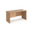 Maestro 25 Panel Leg narrow straight desk with 2 drawer pedestal Desking Dams Beech 1400mm x 600mm 