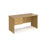 Maestro 25 Panel Leg narrow straight desk with 2 drawer pedestal Desking Dams Oak 1400mm x 600mm 