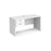Maestro 25 Panel Leg narrow straight desk with 2 drawer pedestal Desking Dams White 1400mm x 600mm 