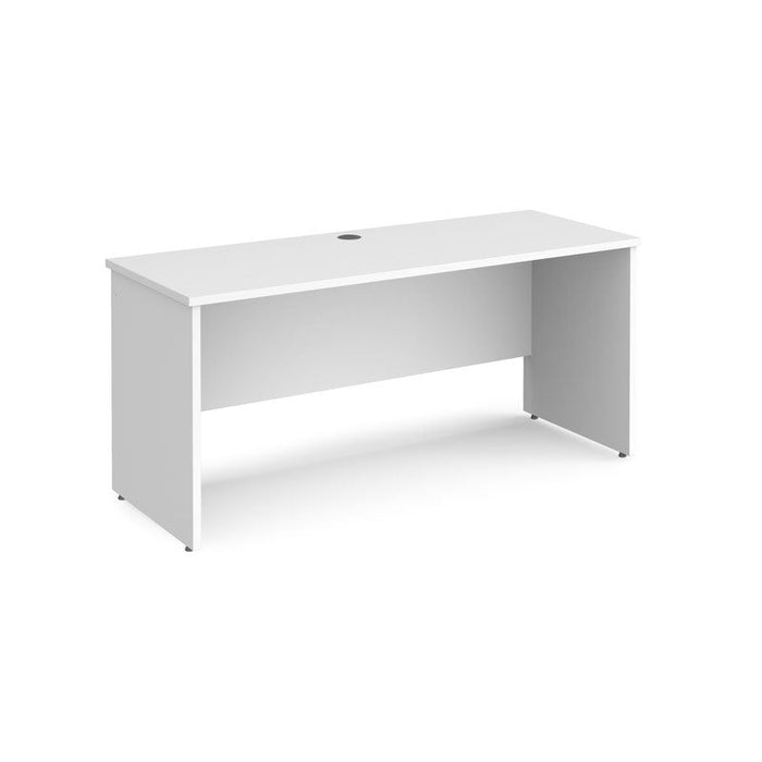 Maestro 25 panel leg narrow straight office desk Desking Dams White 1600mm x 600mm 