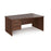 Maestro 25 Panel Leg right hand wave desk with 2 drawer pedestal Desking Dams Walnut 1600mm x 800-990mm 